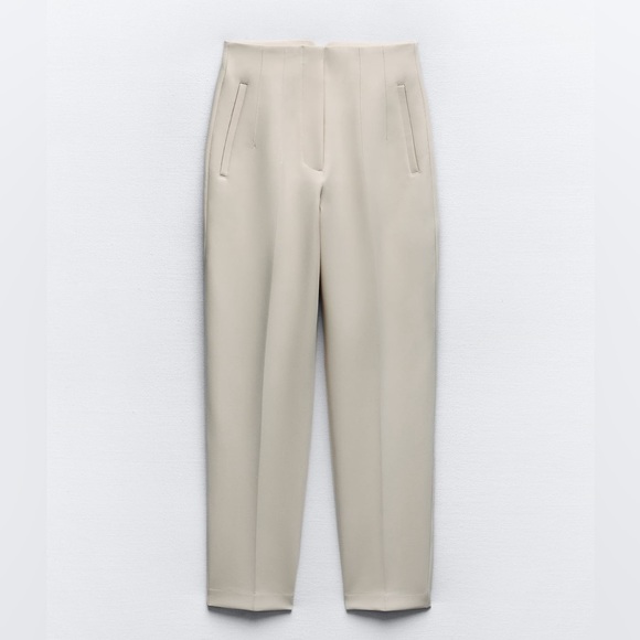 Zara cream ankle trouser - Picture 1 of 9